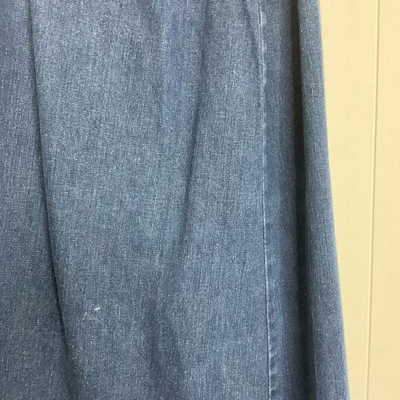 Wrangler Juniors Size 11 Button Front Denim Jean Midi Skirt Blue Dark Wash - Picture 7 of 11